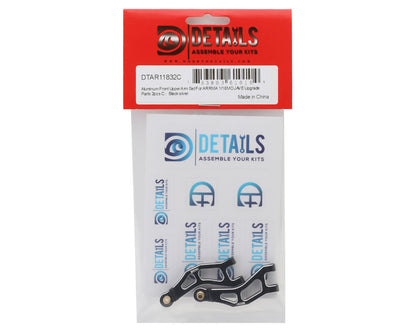 Hobby Details Arrma® Mojave™ Grom Aluminum Front Upper Arm Set (Black) (2)