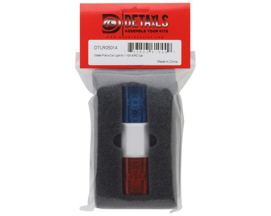 Hobby Details 1/10 Oval Police LED Light Flasher Bar (6-8.4V) (98mm) (7 Modes)