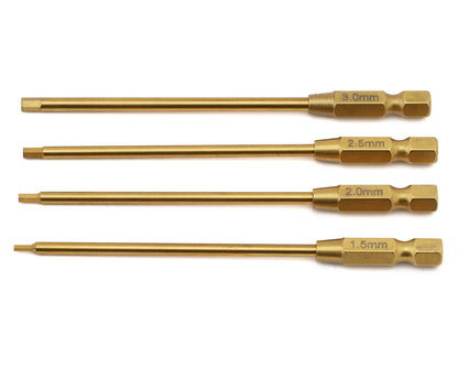 Hobby Details Premium Titanium Hex Wrench Tips (4) (1/4") (1.5/2.0/2.5/3.0mm)