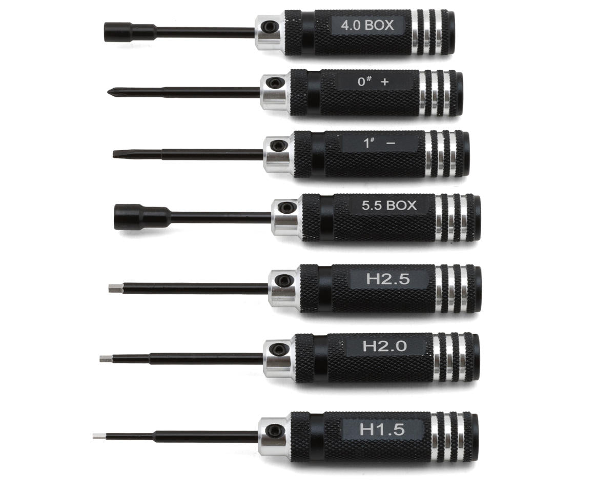 Hobby Details Galvanized Hex & Nut Driver Tool Set (Black) (7)