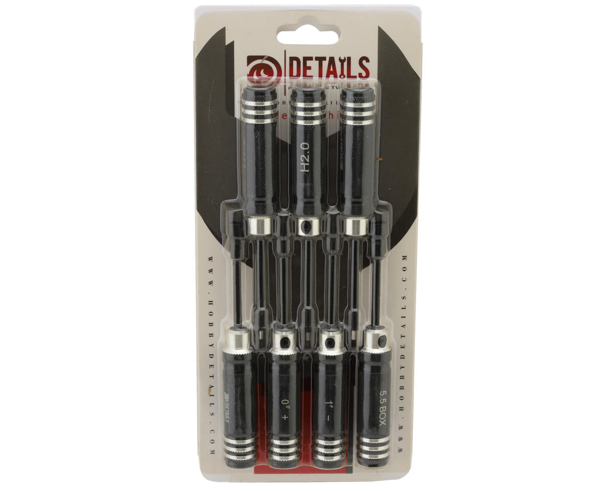Hobby Details Galvanized Hex & Nut Driver Tool Set (Black) (7)