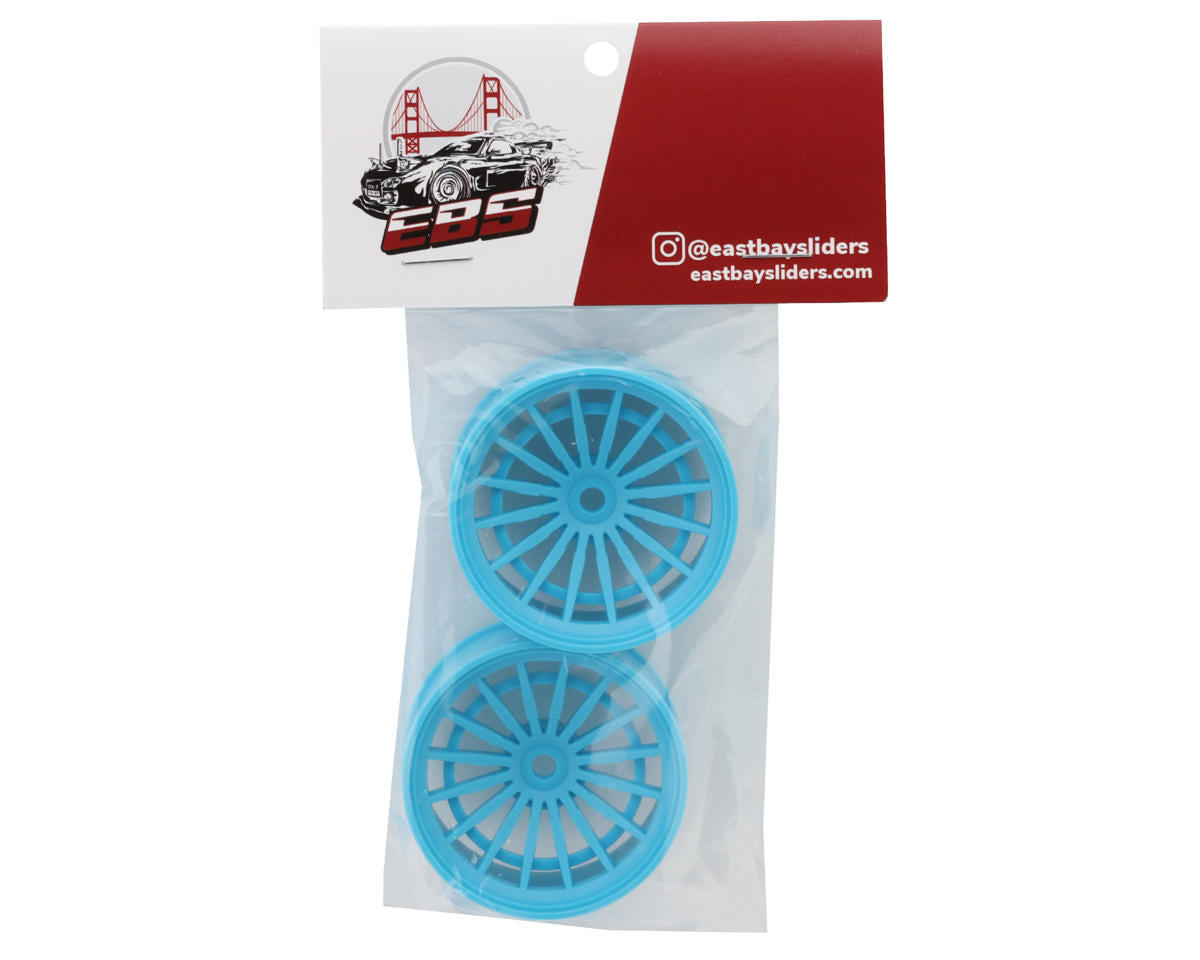 Eastbay Sliders JT18 1/10 Drift Wheels (Cyan) (2) (8mm Offset)