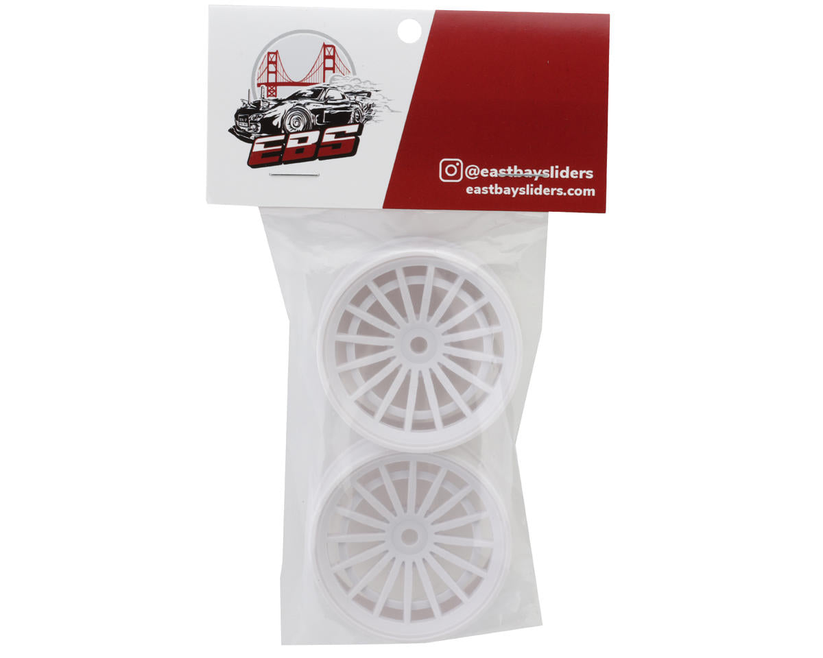 Eastbay Sliders JT18 1/10 Drift Wheels (White) (2) (6mm Offset)