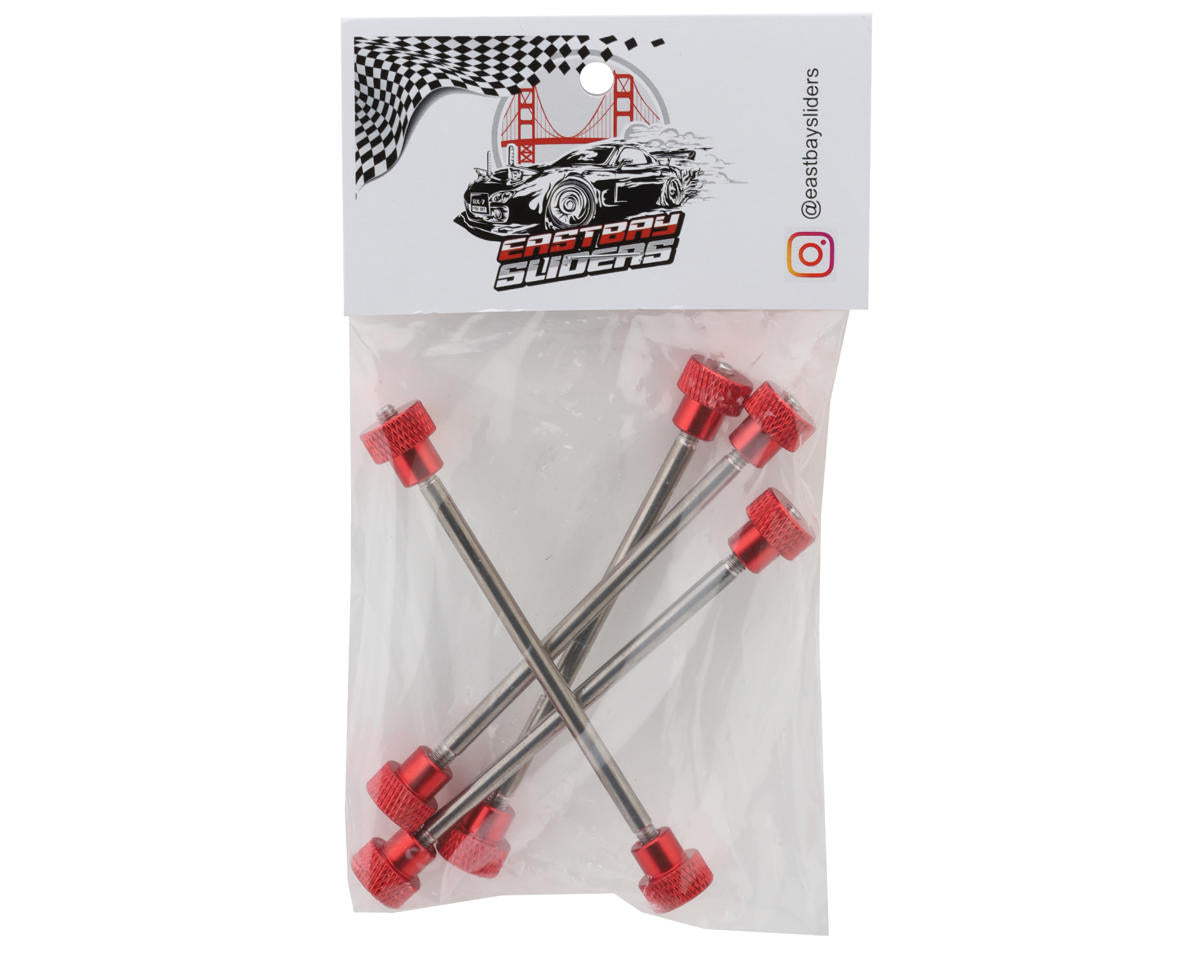 Eastbay Sliders Stainless Steel Wheel Holder Set (Red) (4)