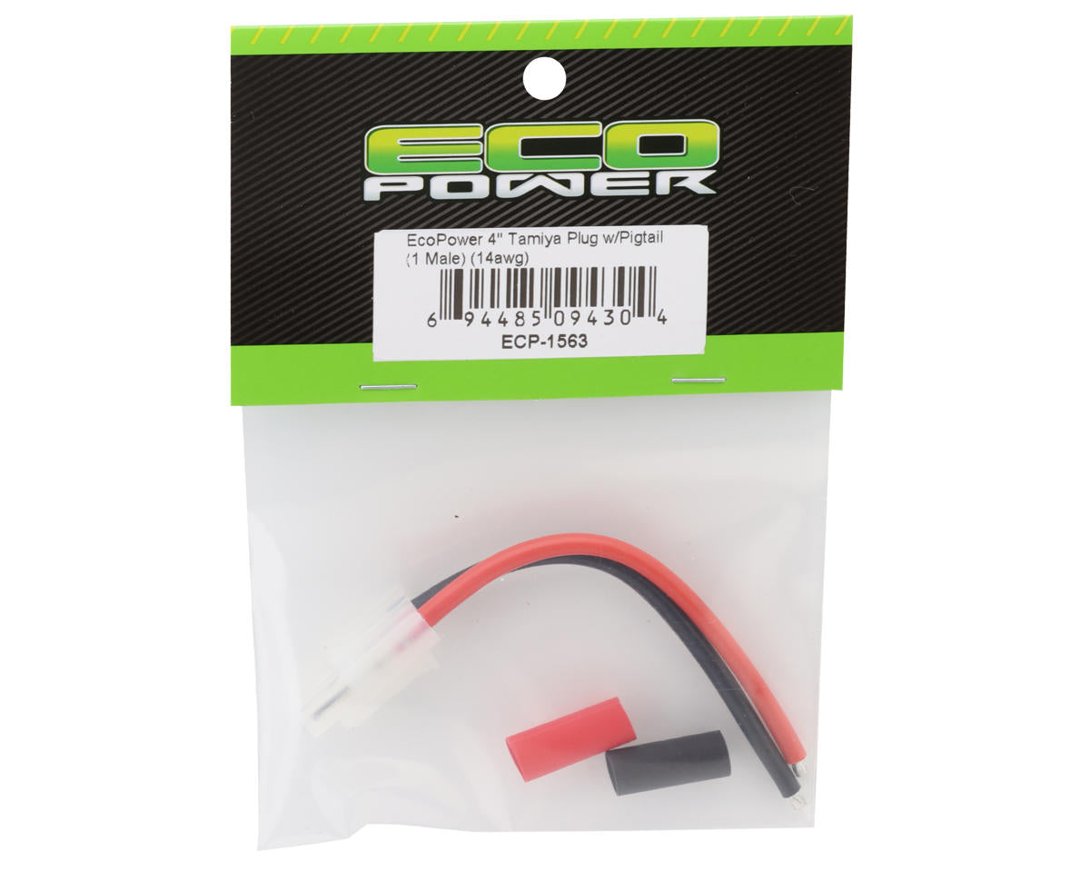 EcoPower Tamiya Pre-Wired Pigtail Connector (1 Male) (14awg)