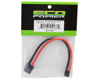 EcoPower XT30 Charge Lead Adapter (Male XT30 to Female XT60)
