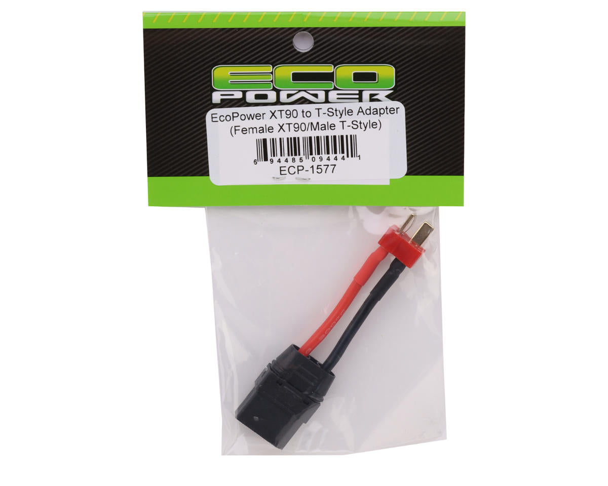 EcoPower XT90 to T-Style Adapter (Female XT90/Male T-Style)