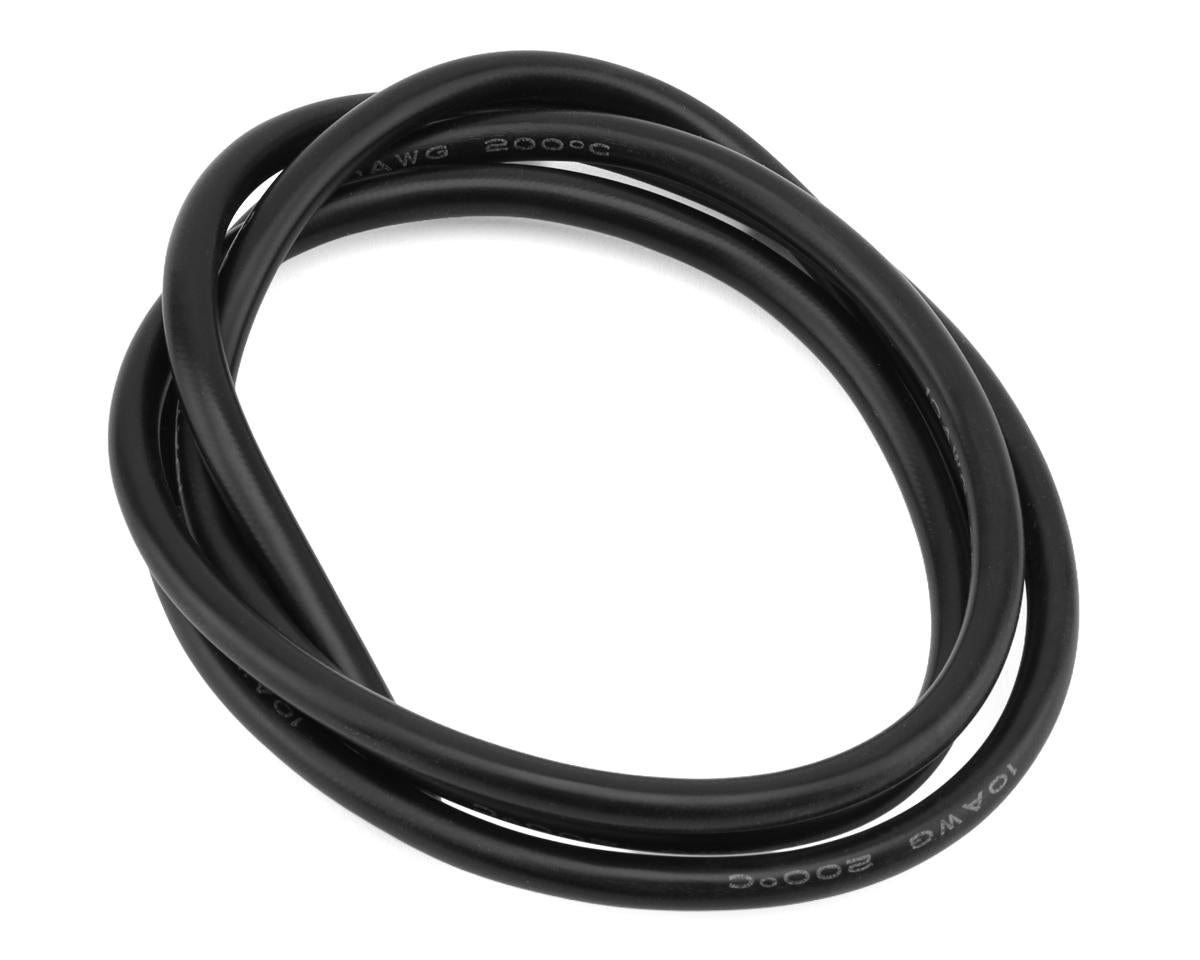 EcoPower Silicone Hookup Wire (Black) (1 Meter) (10AWG)