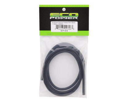 EcoPower Silicone Hookup Wire (Black) (1 Meter) (10AWG)