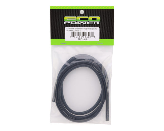 EcoPower Silicone Hookup Wire (Black) (1 Meter) (10AWG)