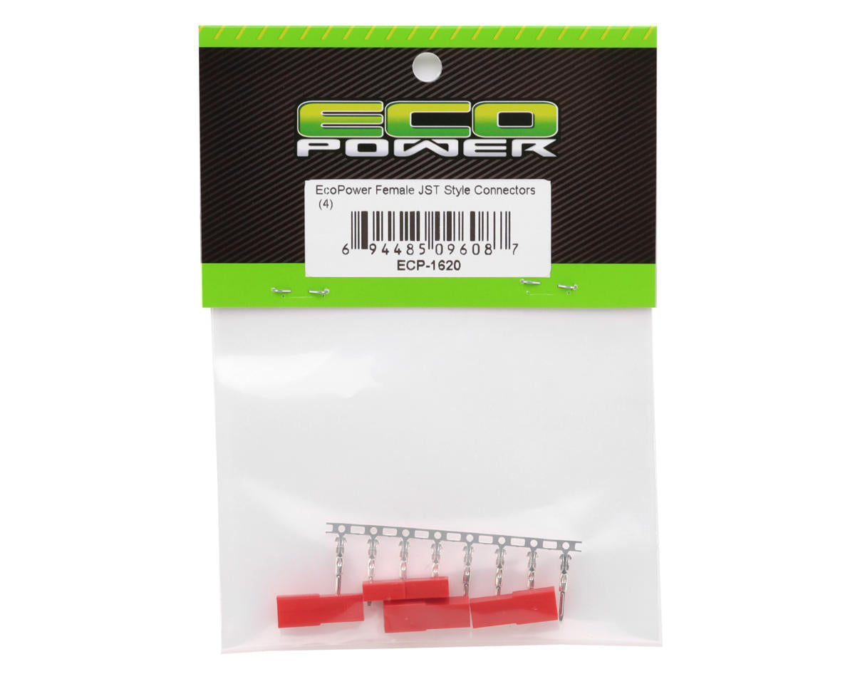 EcoPower 2-Pin JST Connectors (4 Female)