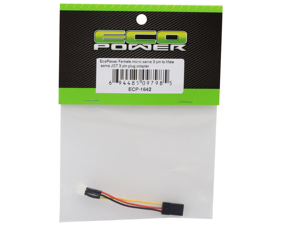 EcoPower Male Servo JST 3-Pin to Micro Servo 3-Pin Adapter