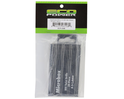 EcoPower Metric Drill Bit Set (20) (0.3mm-1.6mm)