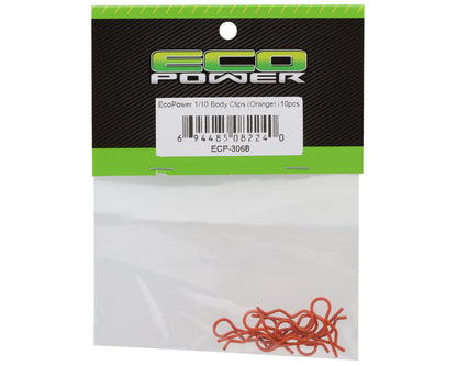 EcoPower 1/10 Body Clips (Orange) (10)