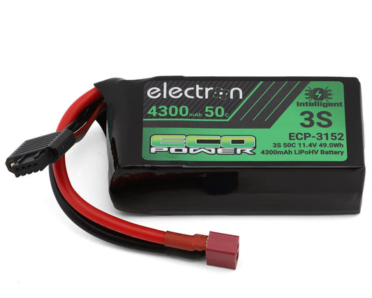 EcoPower "Electron" 3S 50C Intelligent LiHV Battery w/T-Style Connector