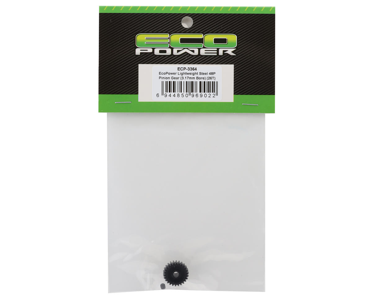 EcoPower Lightweight Steel 48P Pinion Gear (3.17mm Bore) (26T)