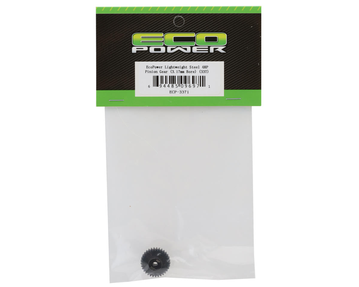 EcoPower Lightweight Steel 48P Pinion Gear (3.17mm Bore) (33T)