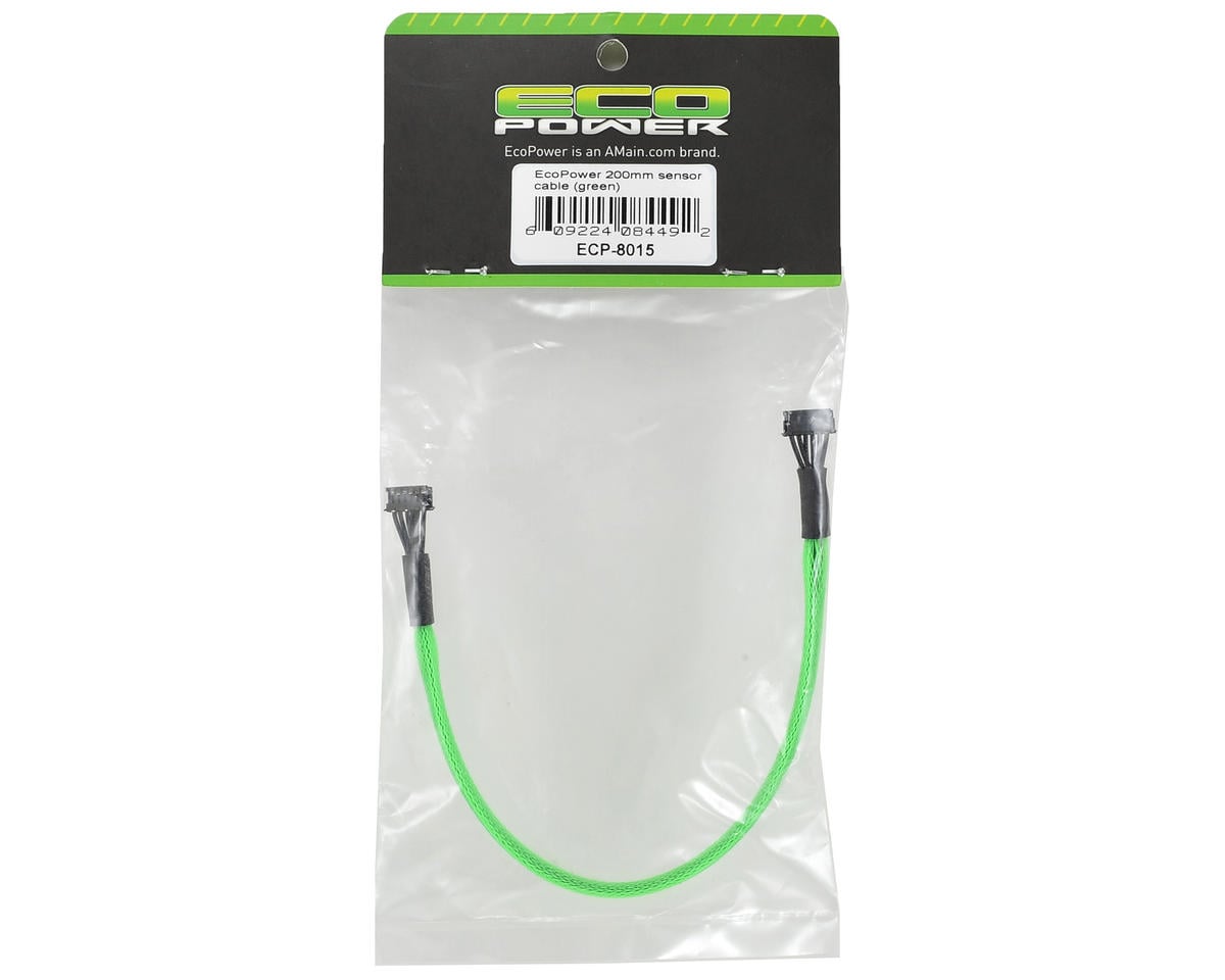 EcoPower Braided Brushless Motor Sensor Cable (Flo Green) (200mm)