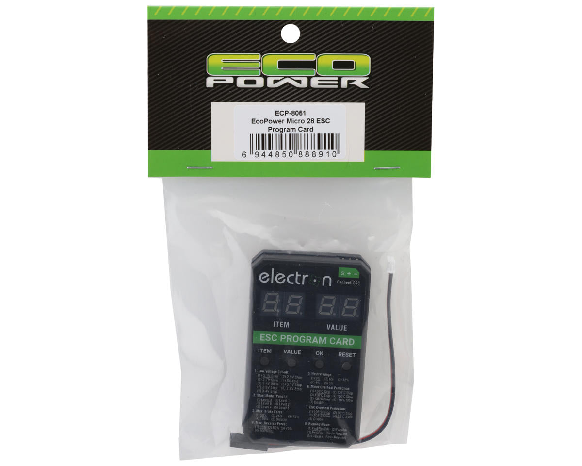EcoPower Micro 24 ESC Program Card for ECP-8050