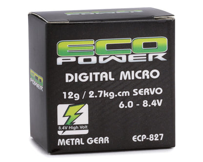EcoPower 827 12g Digital Metal Gear Micro Servo (High Voltage)