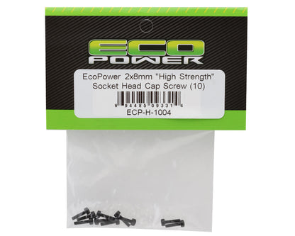 EcoPower 2mm "High Strength" Steel Socket Head Cap Screws (10) (2x8mm)