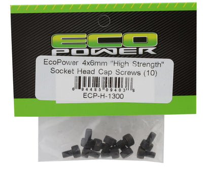 EcoPower 4mm "High Strength" Steel Socket Head Cap Screws (10) (4x6mm)