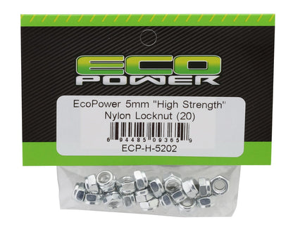 EcoPower 5mm "High Strength" Steel Nylon Locknut (20)