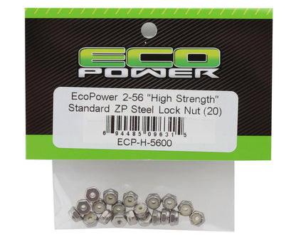 EcoPower 2-56 "High Strength" Standard ZP Steel Lock Nut (20)