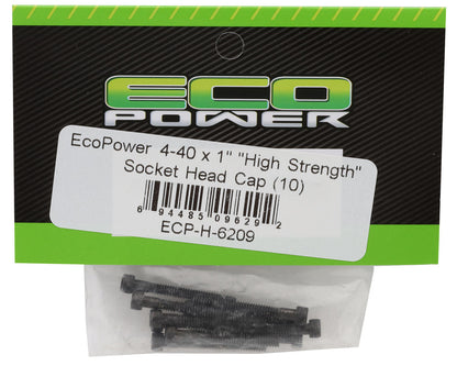 EcoPower 4-40 "High Strength" Socket Cap Head Screws (10) (4-40x1")