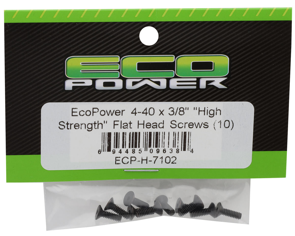 EcoPower 4-40 "High Strength" Button Head Screws (10) (4-40x3/8")