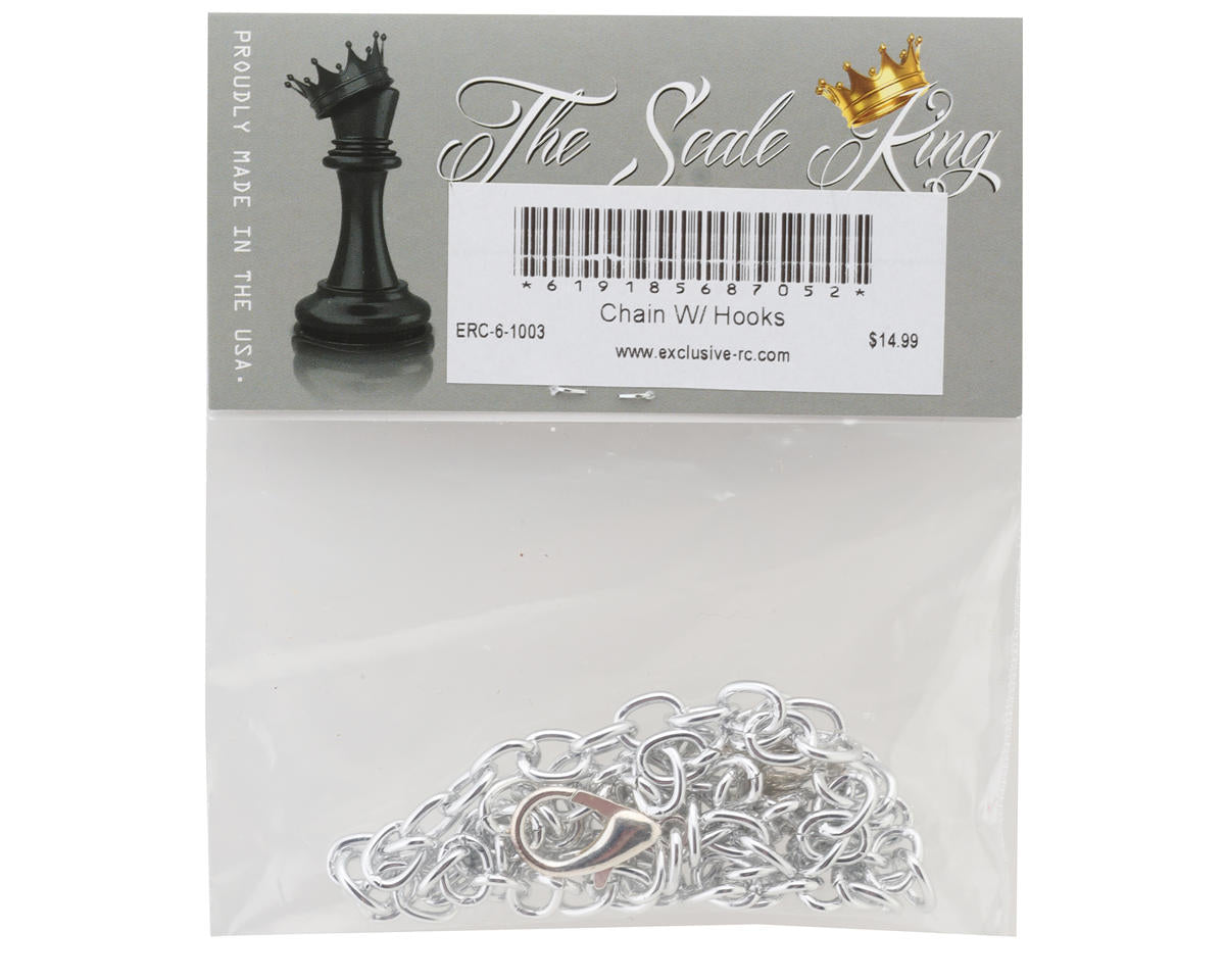 Exclusive RC 1/6 Scale Stainless Steel Chain w/Hooks