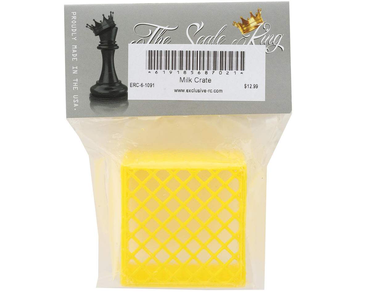 Exclusive RC 1/6 Scale Milk Crate (Yellow) (SCX6)