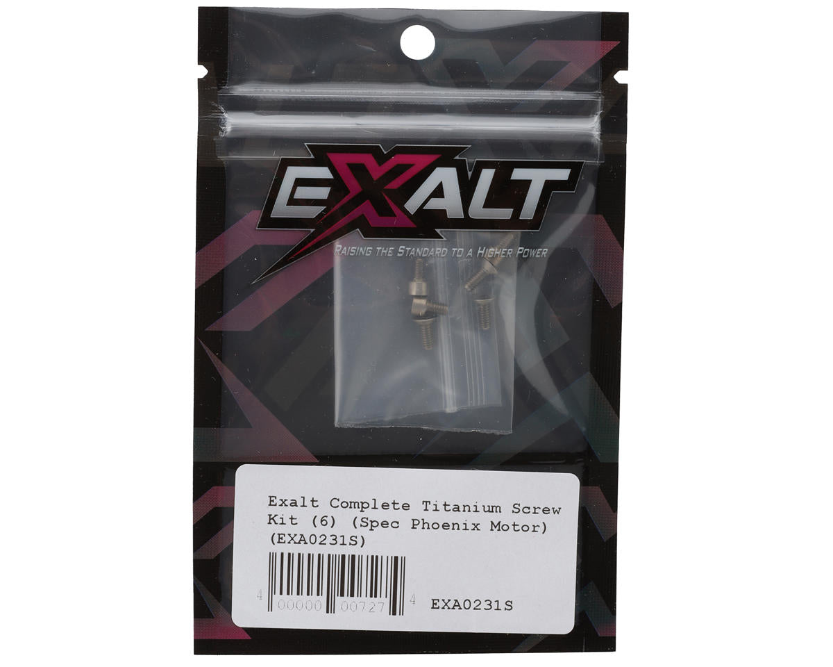 Team Exalt Spec Phoenix Motor Complete Titanium Screw Kit