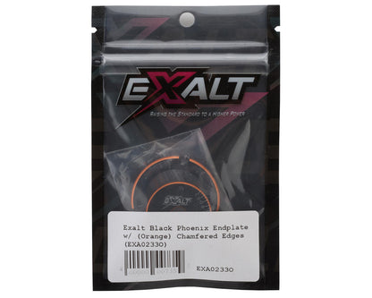 Team Exalt Black Phoenix Endplate with Chamfered Edges (Orange)