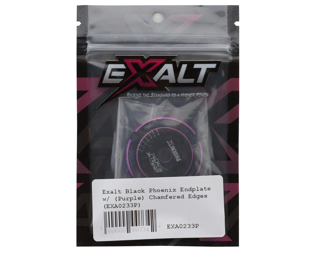 Team Exalt Black Phoenix Endplate with Chamfered Edges (Purple)