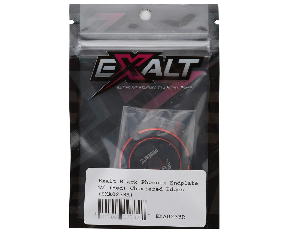 Team Exalt Black Phoenix Endplate with Chamfered Edges (Red)