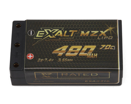 Team Exalt Kyosho Mini-Z X-Rated 2S 70C Shorty LiPo Battery (7.4V/480mAh)