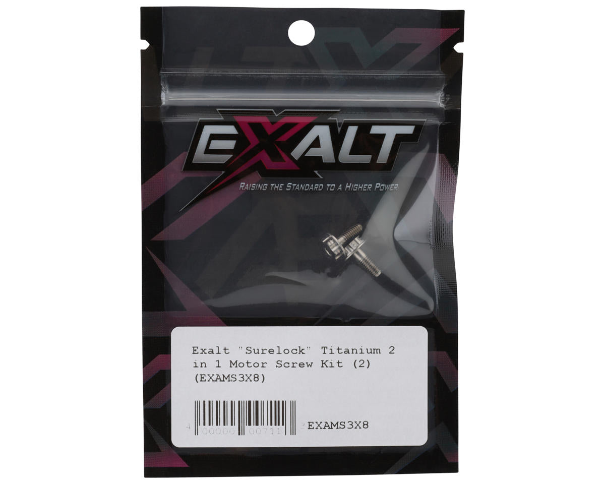 Team Exalt Surelock Titanium 2-in-1 Motor Screws (2)