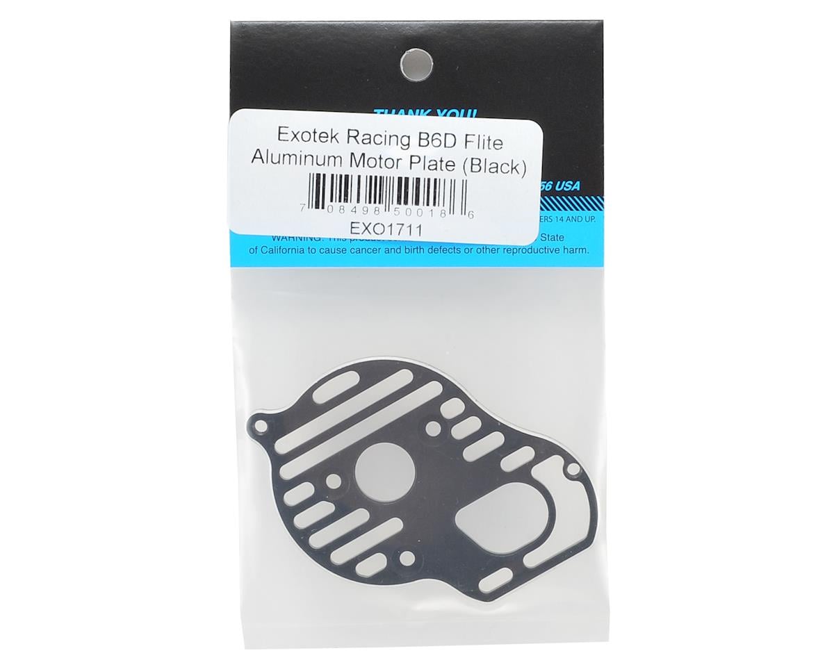 Exotek B6D Flite Aluminum Motor Plate (Black)