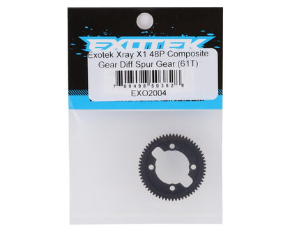 Exotek XRAY X1 48P Composite Gear Differential Spur Gear (61T)
