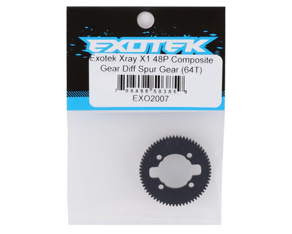 Exotek XRAY X1 48P Composite Gear Differential Spur Gear (64T)