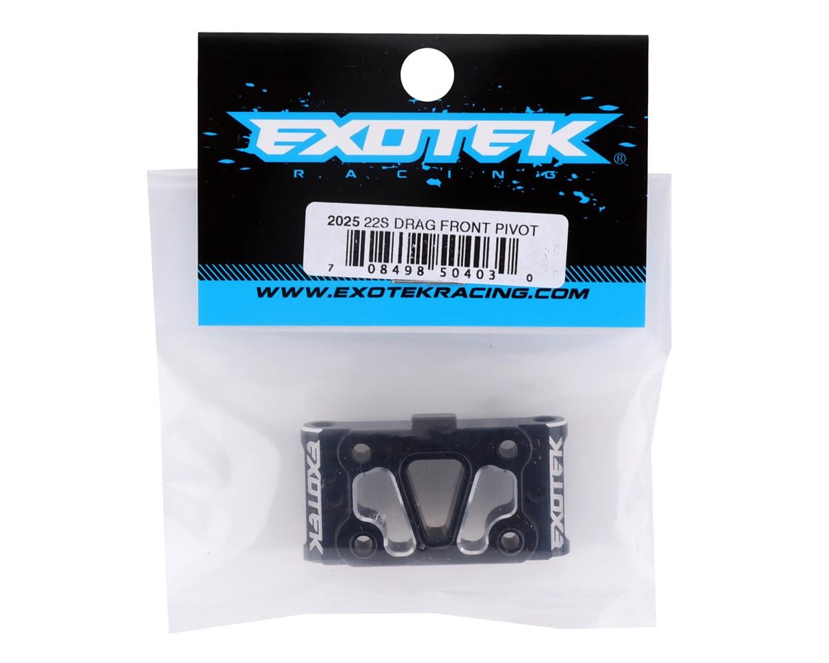 Exotek TLR 22S Drag Aluminum HD Front Pivot (Silver/Black)