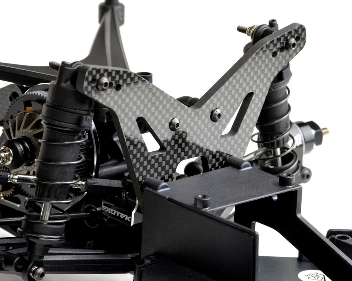 Exotek TLR 22S Drag 4mm Carbon Rear Tower Set (Black)