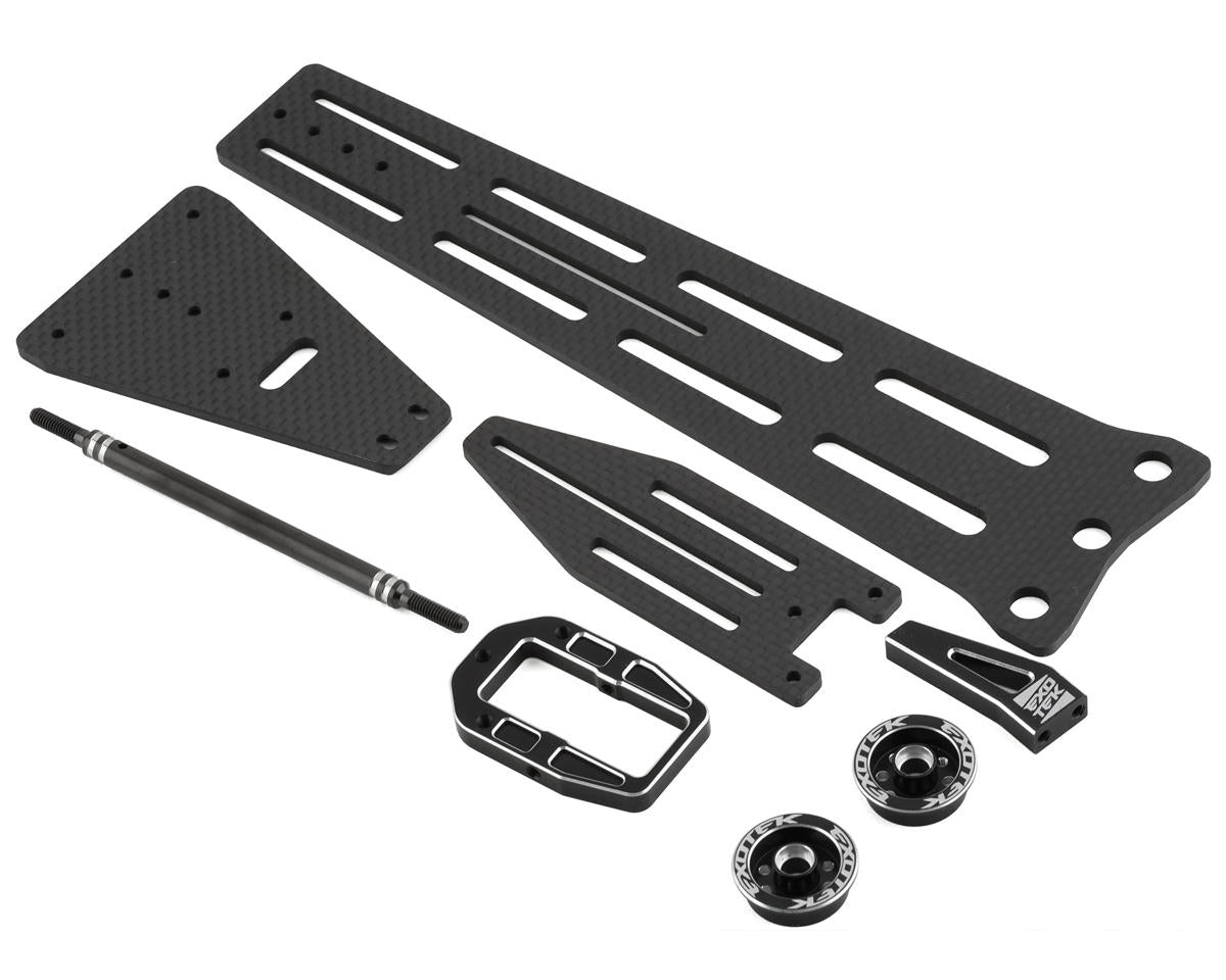 Exotek DR10M Pro Single Wheel Carbon Wheelie Bar Set