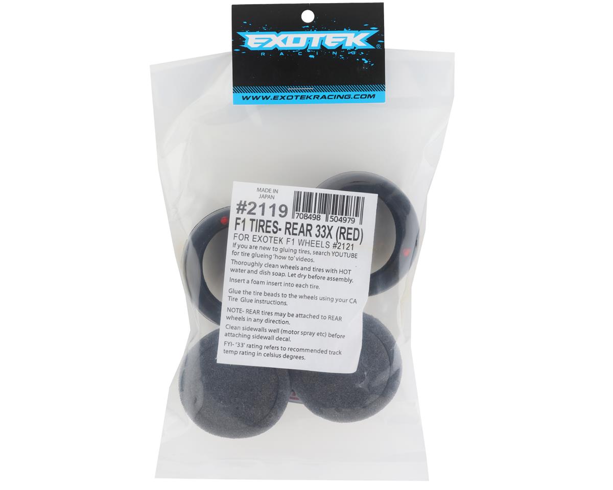 Exotek F1 Rear Rubber Tires (2) (Soft)