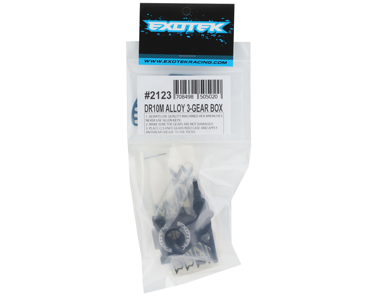 Exotek DR10M Aluminum 3 Gear Gearbox w/Motor Plate