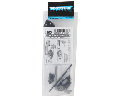 Exotek TLR 22S Carbon Fiber Adjustable Wheelie Bar Set
