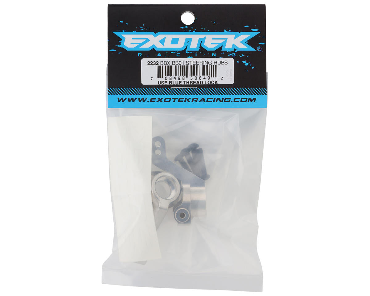 Exotek Tamiya BBX BB-01 Aluminum HD Front Steering Knuckles (Silver) (2)