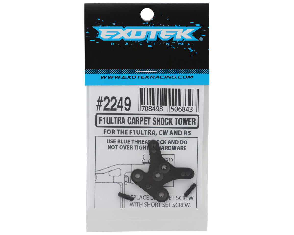 Exotek F1 Ultra Carpet Carbon Shock Tower (Wide Stance)