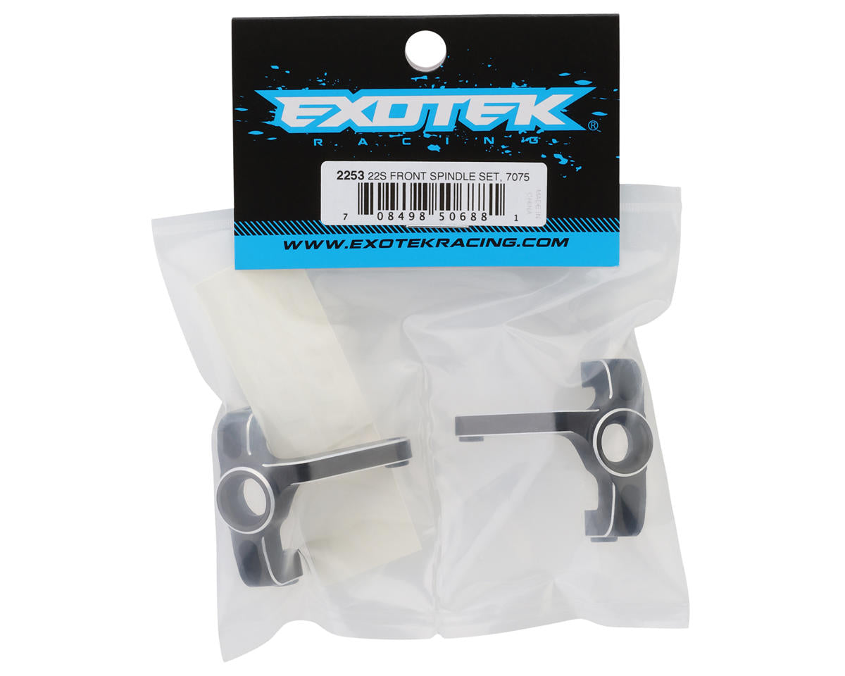 Exotek Losi 22S Aluminum HD Front Spindle Hubs (Black) (2)